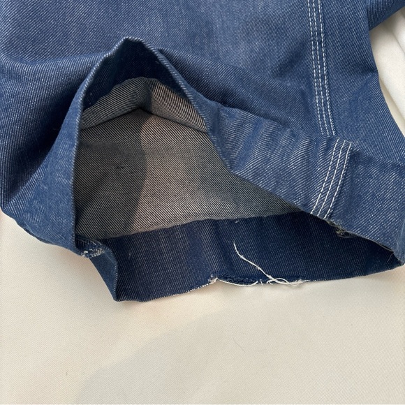 Blue Denim BIB OVERALLS Montgomery Ward VINTAGE 70 S USA Made Men's Size 50 X 30 - Picture 11 of 16